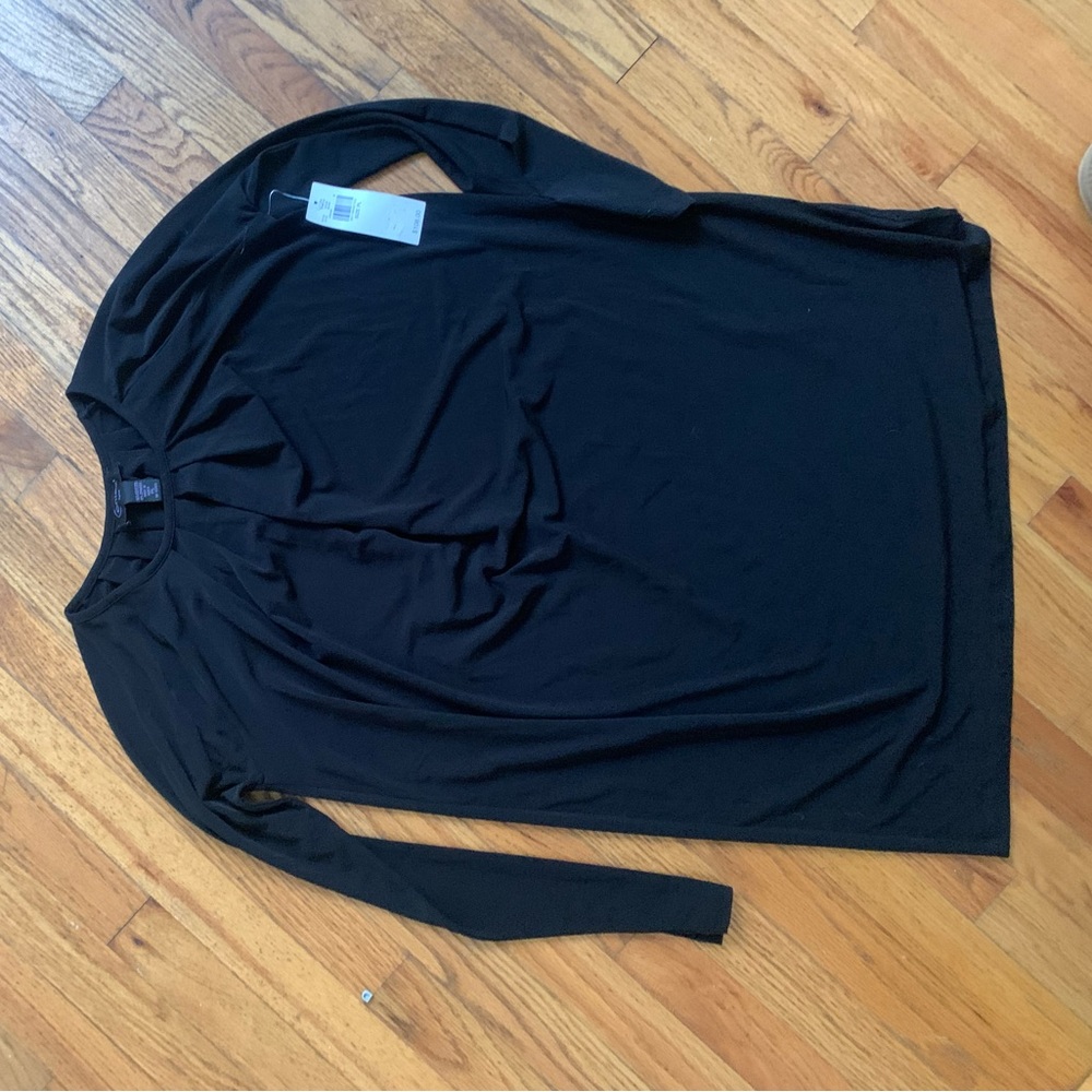 Context brand new dress . Pullover with rouching around neck .